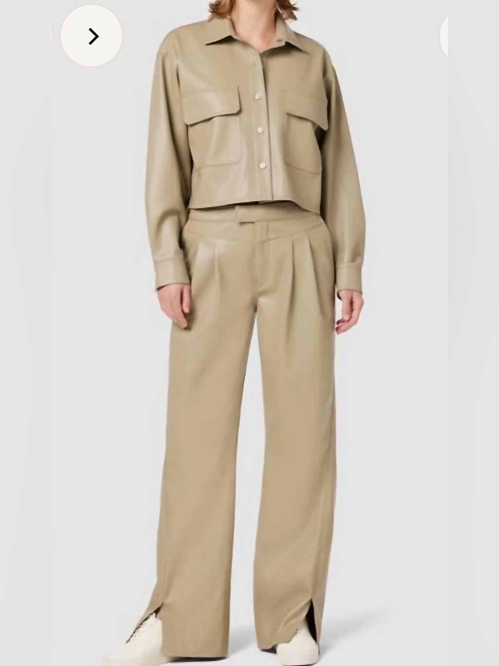 Hudson Jeans Wide-Leg Pants In Khaki